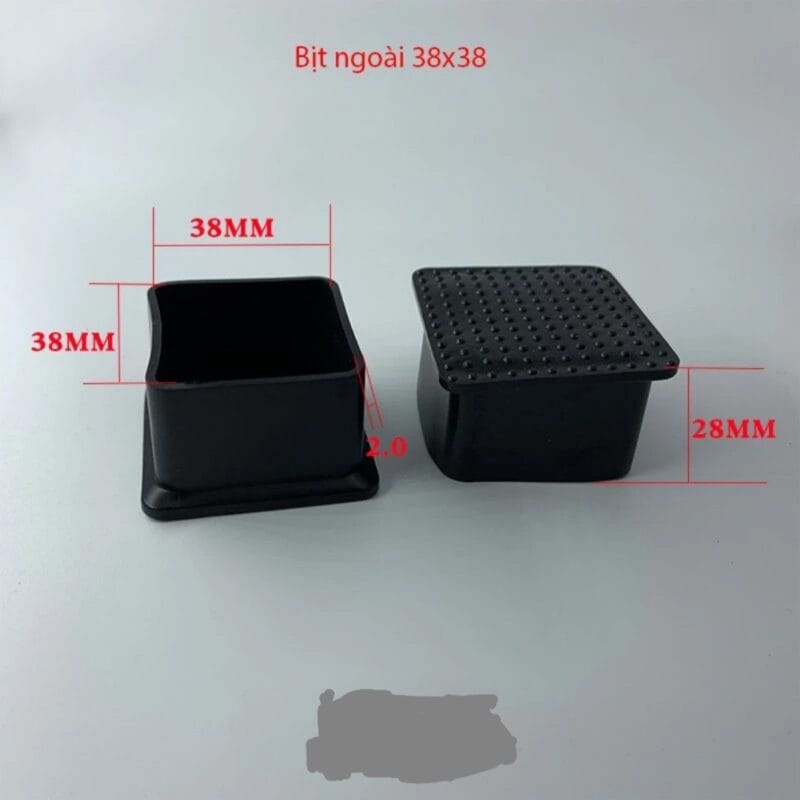 Bịt cao su ngoài cho hộp vuông 16x16 đến 100mm