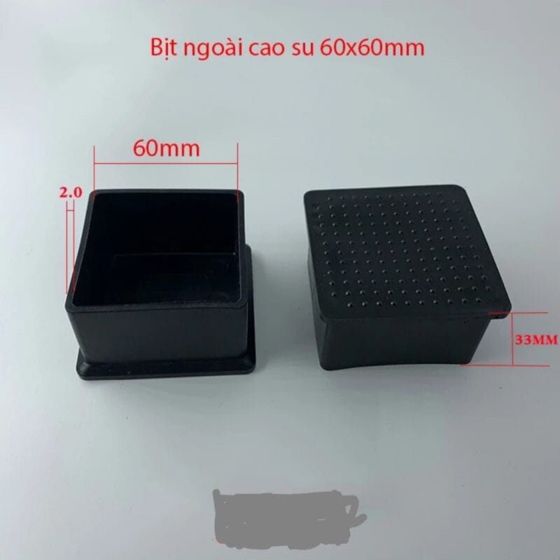 Bịt cao su ngoài cho hộp vuông 16x16 đến 100mm