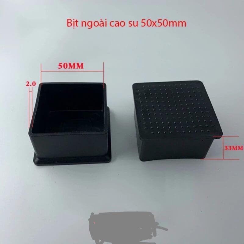 Bịt cao su ngoài cho hộp vuông 16x16 đến 100mm