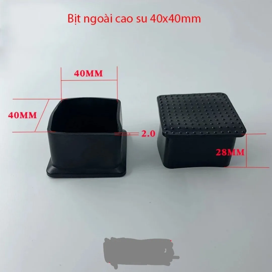 Bịt cao su ngoài cho hộp vuông 16x16 đến 100mm Bịt cao su ngoài cho hộp vuông 16x16 đến 100mm