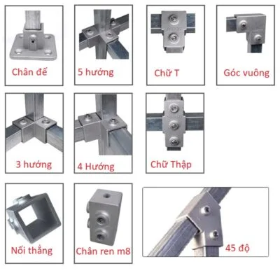 Khớp nối nhanh nhôm đúc dày 3mm