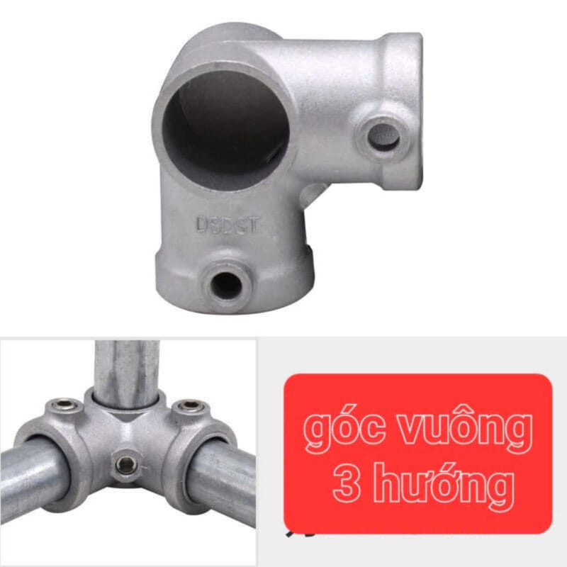 Khớp nhôm đúc dùng cho ống tròn phi 21mm, 25mm, 32-33mm