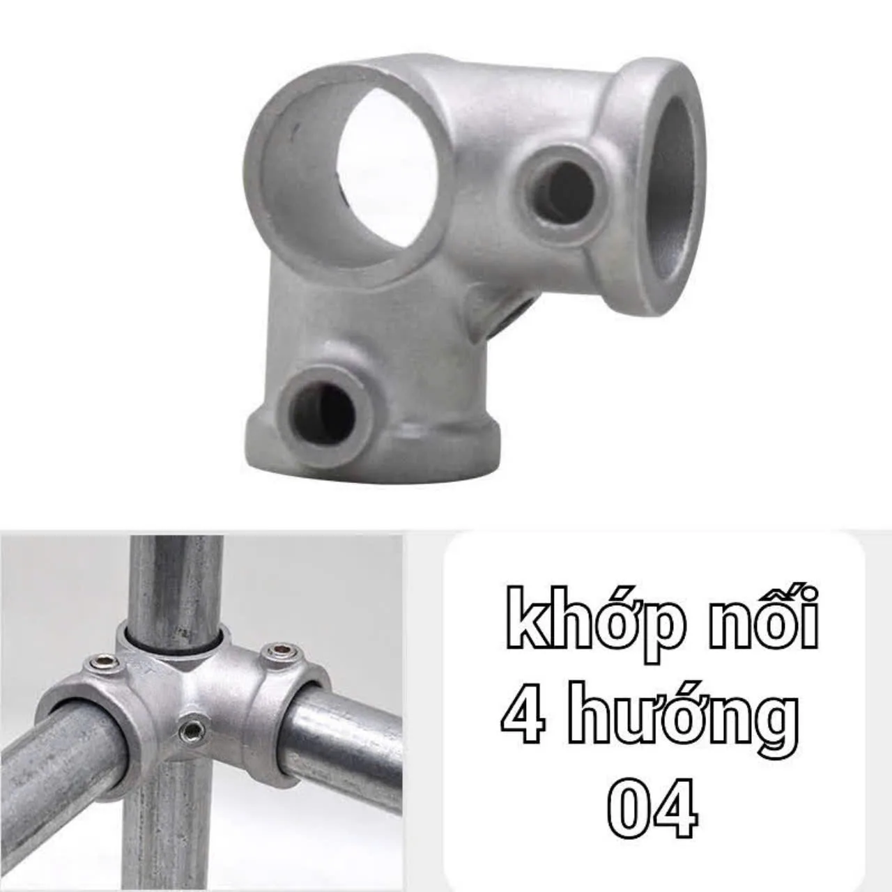 Khớp nhôm đúc dùng cho ống tròn phi 21mm, 25mm, 32-33mm Khớp nhôm đúc dùng cho ống tròn phi 21mm, 25mm, 32-33mm