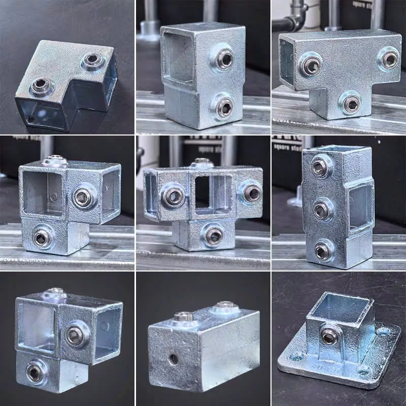 Khớp nối sắt hộp vuông 2020, 2525, 3030 chất liệu thép mạ kẽm nhúng nóng siêu dày, chịu lực lớn