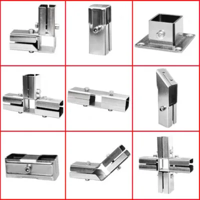 Khớp nối nhanh sắt hộp vuông 20,25,30 chất liệu inox sus201