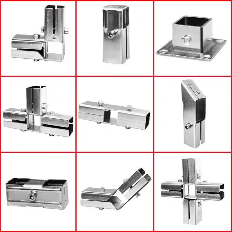 Khớp nối nhanh sắt hộp vuông 20,25,30 chất liệu inox sus201