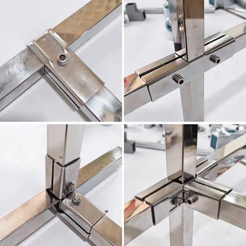 Khớp nối nhanh sắt hộp vuông 20,25,30 chất liệu inox sus201